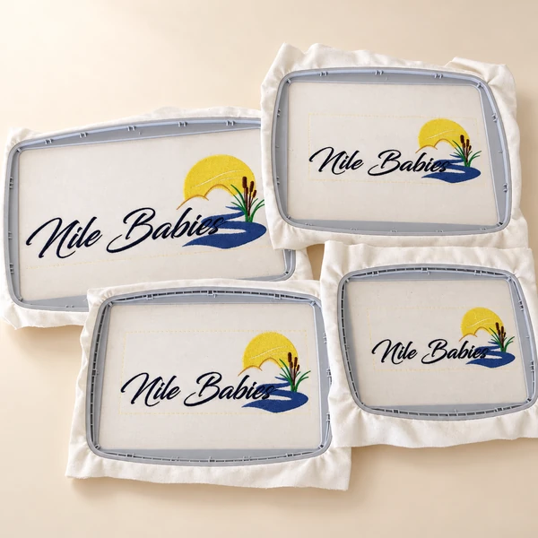 Logo embroidery in the hoop